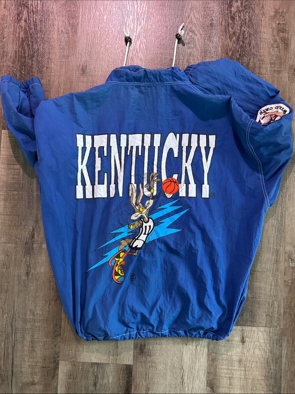 Vintage 90’s Wild Cats Blue Pullover Windbreaker Jacket